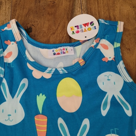 2/$30 NWT Girls 7 Easter Bunny Spring Dress - Picture 5 of 16